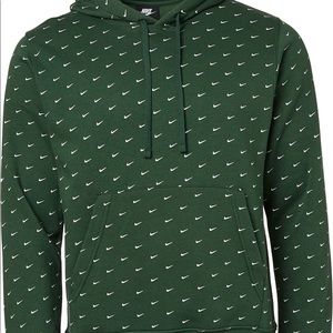 Nike “all over swoosh” hoodie dark green